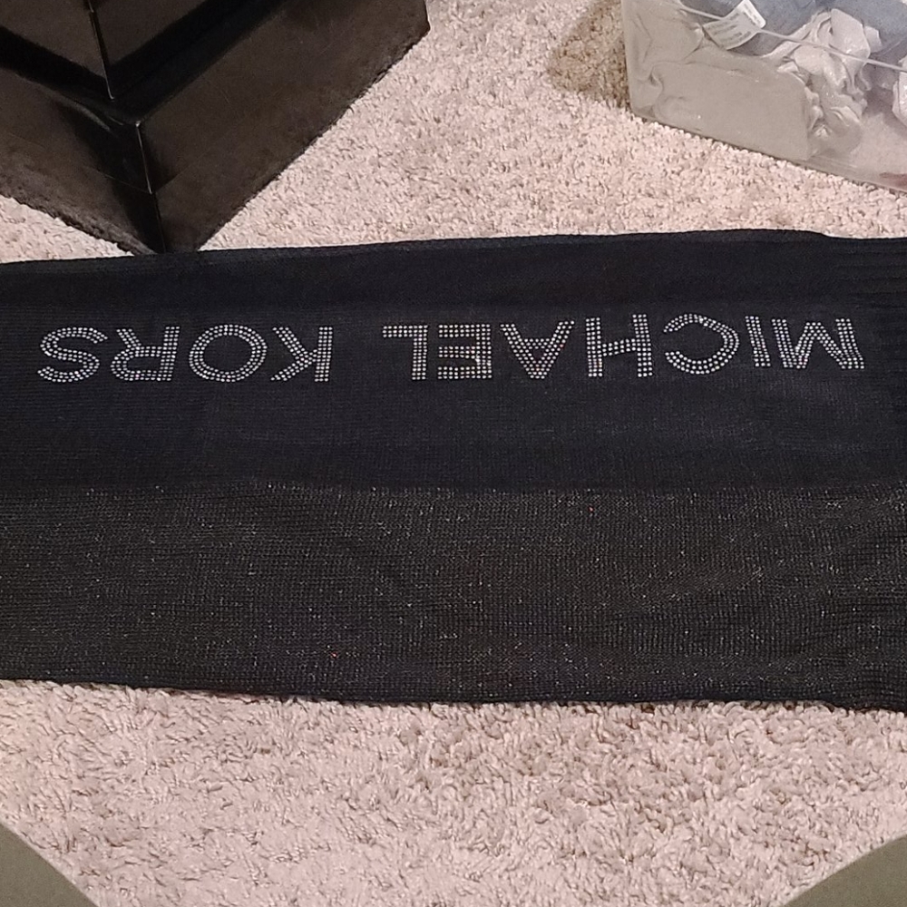 Michael kors scarf with sequined writing
